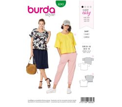 Strih Burda 6243 - Tričko s okrúhlym výstrihom