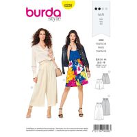 Strih Burda 6226 - Letné nohavice, ľanové nohavice, šortky