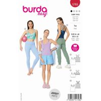 Strih Burda 5765 - Funkčný top, športové tielko, podprsenkový top