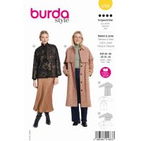 Strih Burda 5769 - Dlhý kabát, trenčkot, krátky kabát