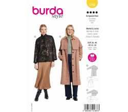 Strih Burda 5769 - Dlhý kabát, trenčkot, krátky kabát