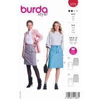 Strih Burda 5779 - Rovná sukňa, sukňa s gumou v páse