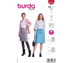 Strih Burda 5779 - Rovná sukňa, sukňa s gumou v páse