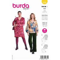 Strih Burda 5783 - Blúzkové šaty, hodvábne šaty, blúzka