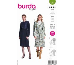 Strih Burda 5784 - Zavinovacie šaty, šaty s dlhým rukávom