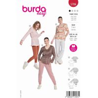 Strih Burda 5786 - Tričko s gumou v páse