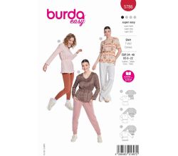 Strih Burda 5786 - Tričko s gumou v páse