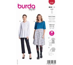 Strih Burda 5795 - Voľné šaty s naberanou sukňou, tunika