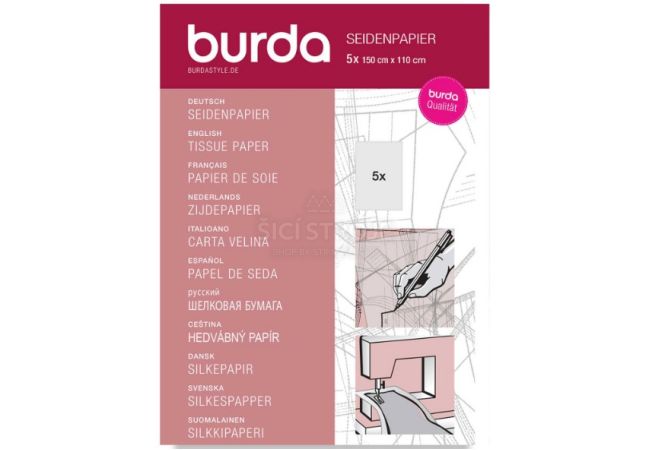 Hodvábny papier Burda, strihový papier