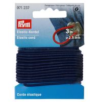 Elastická šnúrka, 2,5 mm, tmavo modrá, 3 m