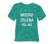 Glitrová hrubá nažehľovacia fólia POLI-TAPE Craft - modro-zelená