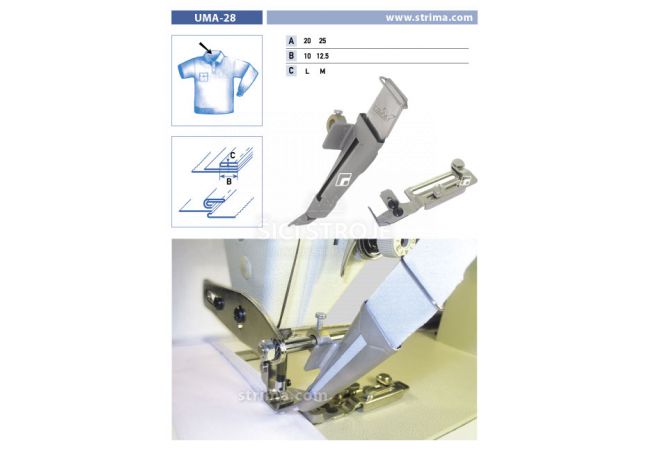 Zakladač pre šijacie stroje UMA-28 25/12,5 M