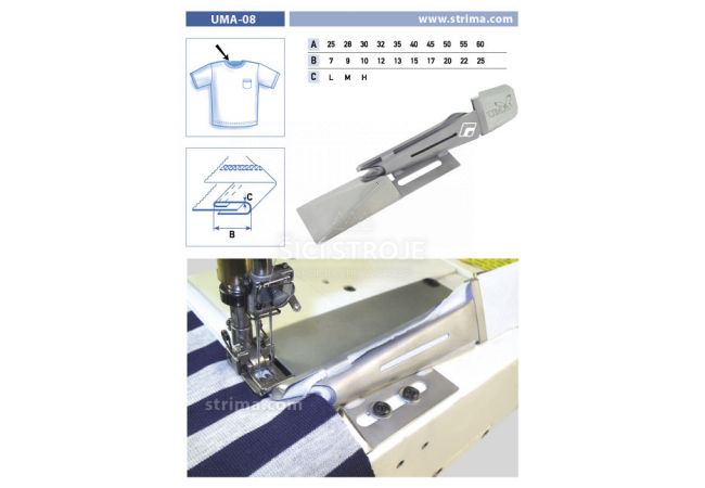 Lemovač jednostranný pre šijacie stroje UMA-08 28/9 M