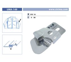 Zakladač na francúzsky šev pre šijacie stroje UMA-149 3/16 XH