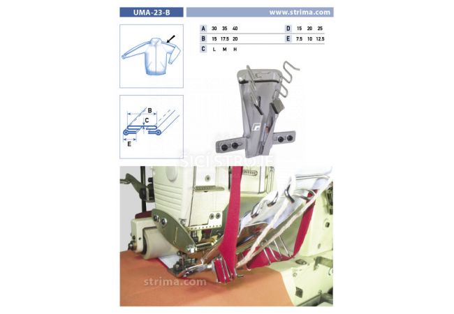 Zakladač špeciálny pre šijacie stroje UMA-23-B 35/17,5x20/10 M