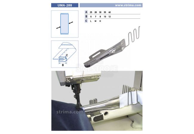 Lemovač obojstranný pre šijacie stroje UMA-288 30/8 M