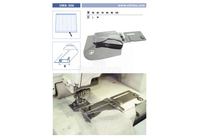Zakladač špeciálny pre šijacie stroje UMA-306 60 M