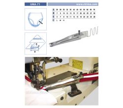 Lemovač jednostranný pre šijacie stroje UMA-71 60/25/23 M