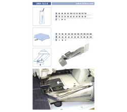 Lemovač na všívanie pásky pre šijacie stroje UMA-165-K 90/35 M
