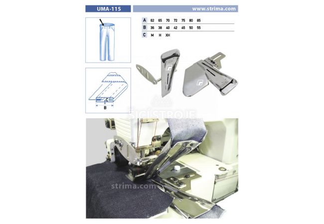 Zakladač pásky pre šijacie stroje UMA-115 70/40 XH