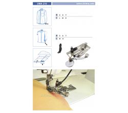Zakladač s podvinutím pre šijacie stroje UMA-210 7 L