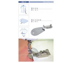 Zakladač s podvinutím pre šijacie stroje UMA-55 10 M