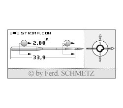 Strojové ihly pre priemyselné šijacie stroje Schmetz 134 CR 100