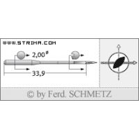 Strojové ihly pre priemyselné šijacie stroje Schmetz 134 KK LR 200