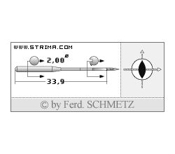 Strojové ihly pre priemyselné šijacie stroje Schmetz 134 S 110