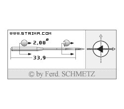 Strojové ihly pre priemyselné šijacie stroje Schmetz 134 SD1 120