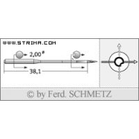 Strojové ihly pre priemyselné šijacie stroje Schmetz 134-35 CR 130