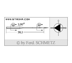 Strojové ihly pre priemyselné šijacie stroje Schmetz 134-35 D 100