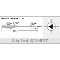 Strojové ihly pre priemyselné šijacie stroje Schmetz 134-35 DH 140