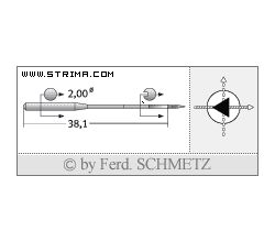 Strojové ihly pre priemyselné šijacie stroje Schmetz 134-35 DH 160