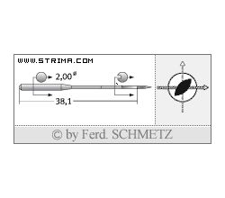 Strojové ihly pre priemyselné šijacie stroje Schmetz 134-35 LR 200