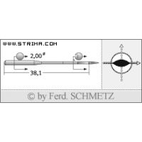 Strojové ihly pre priemyselné šijacie stroje Schmetz 134-35 PCL 120