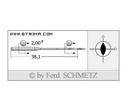 Strojové ihly pre priemyselné šijacie stroje Schmetz 134-35 S 130