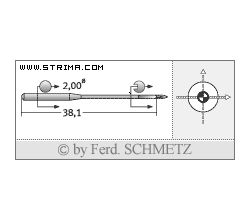 Strojové ihly pre priemyselné šijacie stroje Schmetz 134-35 SES SERV 7 90