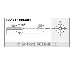 Strojové ihly pre priemyselné šijacie stroje Schmetz 134-35 SPI 140
