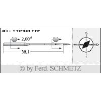 Strojové ihly pre priemyselné šijacie stroje Schmetz 134-35 VR 100