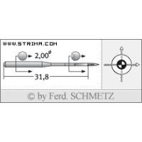 Strojové ihly pre priemyselné šijacie stroje Schmetz 135X1 SUK 120