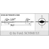 Strojové ihly pre priemyselné šijacie stroje Schmetz 135X16 NW 130