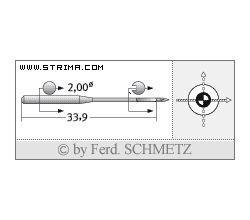 Strojové ihly pre priemyselné šijacie stroje Schmetz 135X5 SUK 60