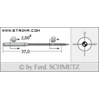 Strojové ihly pre priemyselné šijacie stroje Schmetz 149X1 SES 80