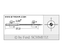 Strojové ihly pre priemyselné šijacie stroje Schmetz 149X1 SES 80