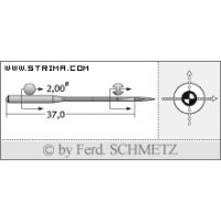 Strojové ihly pre priemyselné šijacie stroje Schmetz 149X7 SUK 100