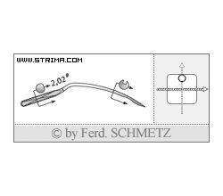 Strojové ihly pre priemyselné šijacie stroje Schmetz 1671 E EO 100