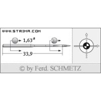 Strojové ihly pre priemyselné šijacie stroje Schmetz 16X231 SUK SERV 7 110