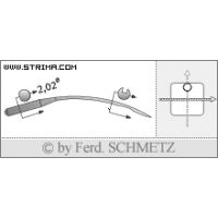Strojové ihly pre priemyselné šijacie stroje Schmetz 1717 SRUE 110
