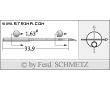 Strojové ihly pre priemyselné šijacie stroje Schmetz 1738 KK ER 90